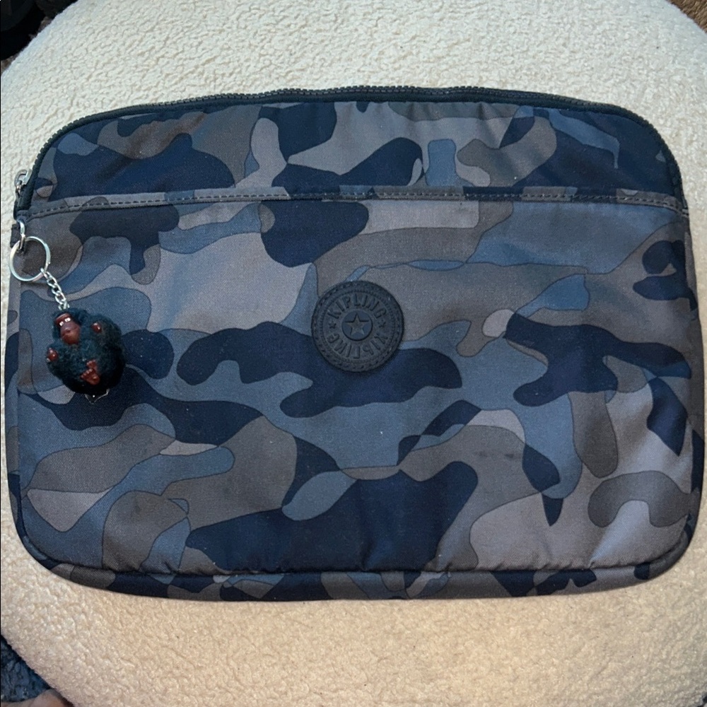 Kipling Black and Gray Camouflage Laptop Bag